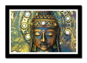 Cuadro enmarcado negro buda oriental ,relajacion ,tonos dorados, meditacion ,zen