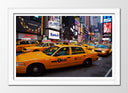 Cuadro enmarcado blanco ciudad new york, taxi, manhattan
