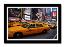 Cuadro enmarcado negro ciudad new york, taxi, manhattan