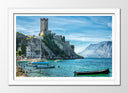 Cuadro enmarcado blanco Paisaje Naturaleza Lago Garda Malcesine Italia