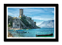 Cuadro enmarcado negro Paisaje Naturaleza Lago Garda Malcesine Italia