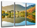 Tríptico Paisaje Naturaleza Lago Buttermere