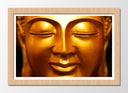 Cuadro enmarcado natural buda oriental ,dorado, cara, relajacion ,meditacion ,zen