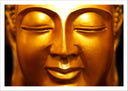 Lámina buda oriental ,dorado, cara, relajacion ,meditacion ,zen