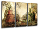 Tríptico buda oriental ,paisaje vintage, relajacion ,meditacion,zen