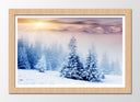 Cuadro enmarcado natural Bosque Nevado Atardecer, Nieve,naturaleza