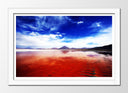 Cuadro enmarcado blanco Paisaje Naturaleza Lago Laguna Colorada