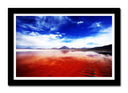 Cuadro enmarcado negro Paisaje Naturaleza Lago Laguna Colorada