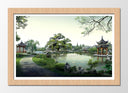 Cuadro enmarcado natural Paisaje Naturaleza Lago Pagoda China