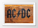 Cuadro enmarcado blanco ACDC Rock