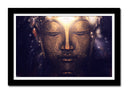 Cuadro enmarcado negro buda oriental ,cara, relajacion, meditacion, zen