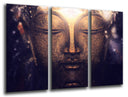 Tríptico buda oriental ,cara, relajacion, meditacion, zen