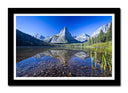 Cuadro enmarcado negro Paisaje Naturaleza Lago Montaña