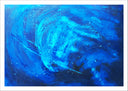Lámina abstracto en tonos azules, frio