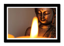 Cuadro enmarcado negro buda oriental ,vela ,relajacion ,meditacion, zen