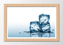 Cuadro enmarcado natural cubitos de hielo