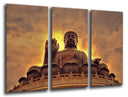 Tríptico buda oriental, atardecer, meditacion, zen