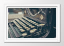 Cuadro enmarcado blanco Maquina de Escribir Vintage