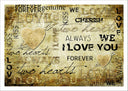 Lámina Carta Letras Vintage, Amor