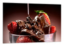 Cuadro fresas con chocolate derretido