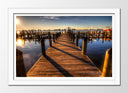 Cuadro enmarcado blanco Paisaje Naturaleza Lago Laguna Embarcadero Ciudad