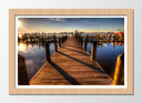 Cuadro enmarcado natural Paisaje Naturaleza Lago Laguna Embarcadero Ciudad