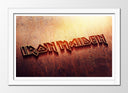 Cuadro enmarcado blanco Iron Maiden Rock