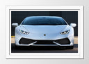 Cuadro enmarcado blanco Coche Deportivo Lamborguini