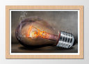 Cuadro enmarcado natural bombilla vintage