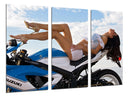 Tríptico Moto Chica Sexy