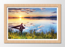 Cuadro enmarcado natural Paisaje Naturaleza Lago Laguna Atardecer