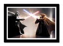 Cuadro enmarcado negro Darth Vader Vs Jedi Star Wars La Guerra de las Galaxias