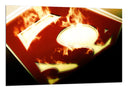 Cuadro superman, logo en llamas, DC