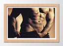 Cuadro enmarcado natural torso de hombre desnudo color sepia