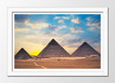 Cuadro enmarcado blanco Paisaje Piramides Egipto Atardecer