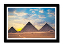 Cuadro enmarcado negro Paisaje Piramides Egipto Atardecer