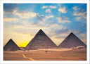 Lámina Paisaje Piramides Egipto Atardecer