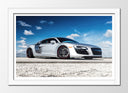 Cuadro enmarcado blanco Coche Derportivo Audi R8