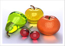 Lámina fruta de cristal colores vivos