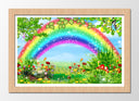 Cuadro enmarcado natural Infantil Arcoiris