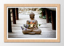 Cuadro enmarcado natural buda orietal ,escultra ,relajacion, vela, meditacion ,zen
