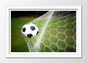 Cuadro enmarcado blanco Futbol