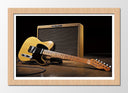 Cuadro enmarcado natural Guitarra Fender Rock