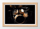 Cuadro enmarcado natural Bateria Rock