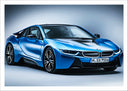 Lámina Coche Deportivo BMW i8 Azul