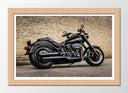 Cuadro enmarcado natural Moto Harley Davidson, Moto Vintage