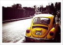 Lámina Beatle, Coche Escarabajo Amarillo, Coche Vintage