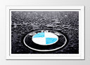 Cuadro enmarcado blanco Logo BMW, Simbolo BMW, Coches, Motos