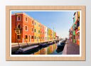 Cuadro enmarcado natural Canal de Venecia, Italia, gondola, edificio de colores