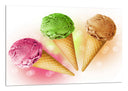 Cuadro helados de colores, cucurucho, verano